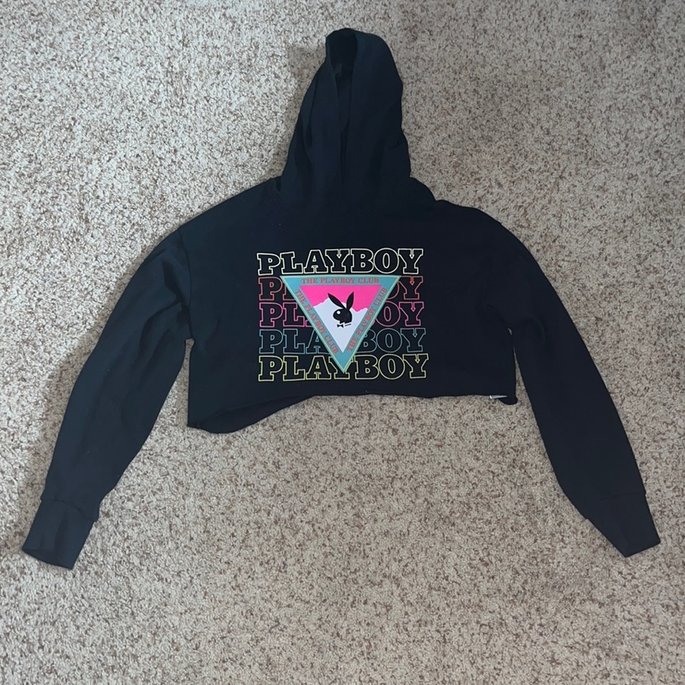Playboy Cropped Hoodie